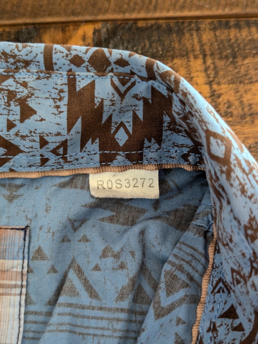 Panhandle Rough Stock Shirt XXL Pearl Snap Long Sleeve Southwest Blue Western - Picture 7 of 9